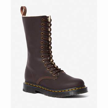 Dr Martens 1914 Dm's Wintergrip Tall - Hnede Cizmy Damske, D258SK